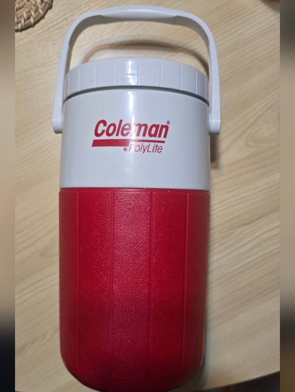 Coleman White and Red PolyLite Travel Jug